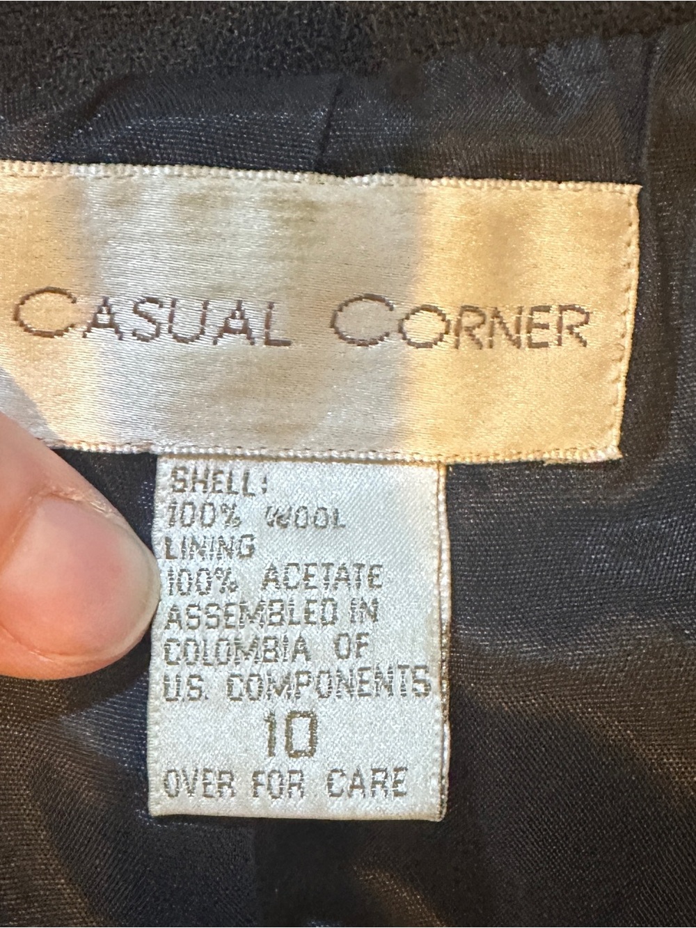 Vtg Casual Corner Black 100% Wool Blazer Women’s Size 10 90s Quiet Luxury Prep - Picture 7 of 10